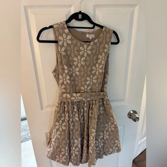 TCEC | Dresses | Bcg Tan And Cream Aline Sleeveless Dress For Wedding Guest  | Poshmark